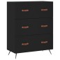 Highboard Schwarz 69,5x34x180 cm Holzwerkstoff Highboard Schwarz 69,5x34x180 cm Holzwerkstoff