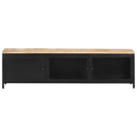vidaXL TV-Schrank 130x30x37 cm Raues Mango-Massivholz
