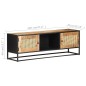 vidaXL TV-Schrank 120x30x40 cm Raues Mangoholz und Wiener Geflecht vidaXL TV-Schrank 120x30x40 cm Raues Mangoholz und Wiener Geflecht