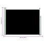 vidaXL Ausziehbare Seitenmarkise 120×500 cm Schwarz vidaXL Ausziehbare Seitenmarkise 120×500 cm Schwarz