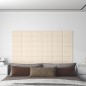 vidaXL Wandpaneele 12 Stk. Creme 30x15 cm Samt 0,54 m² vidaXL Wandpaneele 12 Stk. Creme 30x15 cm Samt 0,54 m²