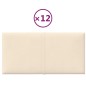 vidaXL Wandpaneele 12 Stk. Creme 30x15 cm Samt 0,54 m² vidaXL Wandpaneele 12 Stk. Creme 30x15 cm Samt 0,54 m²