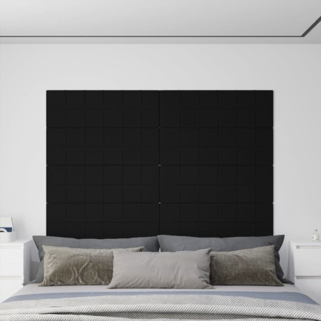 vidaXL Wandpaneele 12 Stk. Schwarz 90x30 cm Samt 3,24 m²