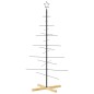 vidaXL Weihnachtsbaum Metall mit Holzständer Schwarz 150 cm vidaXL Weihnachtsbaum Metall mit Holzständer Schwarz 150 cm