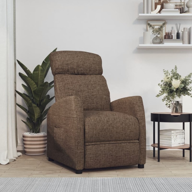 vidaXL Relaxsessel Braun Stoff vidaXL Relaxsessel Braun Stoff
