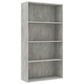 vidaXL Bücherregal 4 Fächer Betongrau 80x30x151,5 cm Holzwerkstoff