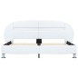 vidaXL Bettgestell mit LED Weiß Kunstleder 180×200 cm vidaXL Bettgestell mit LED Weiß Kunstleder 180×200 cm