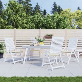vidaXL Gartenstuhl-Kissen 4 Stk. Creme 40x40x3 cm Oxford-Gewebe