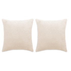 vidaXL Kissen 2 Stk. Stoff 60x60 cm Cremeweiß