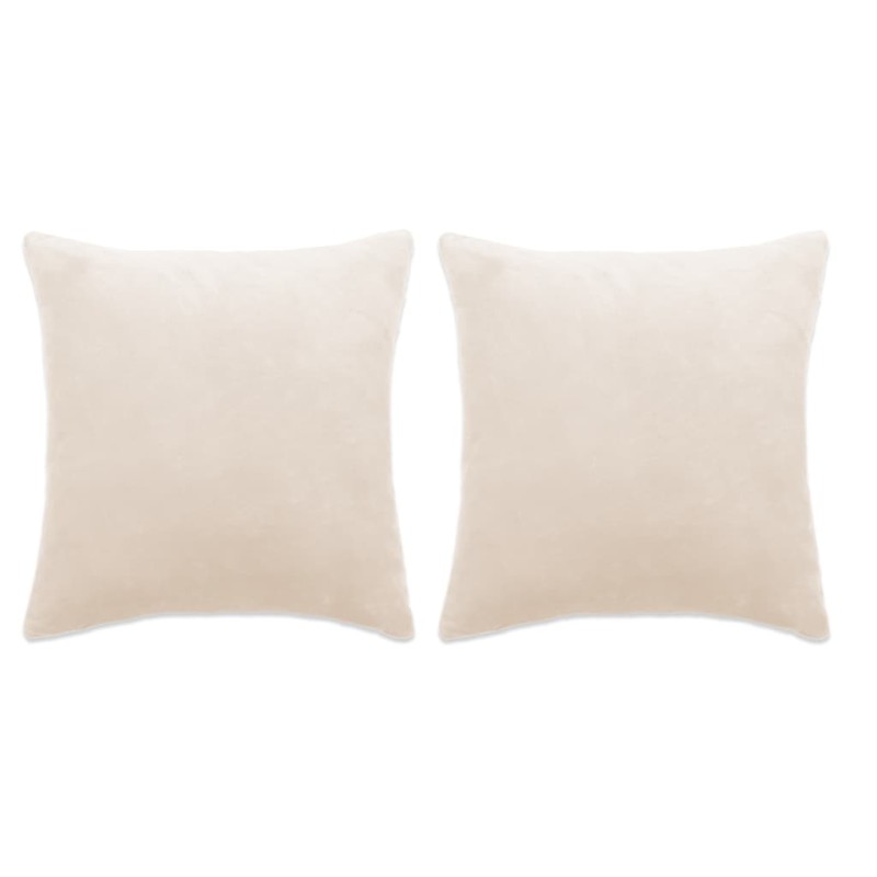 vidaXL Kissen 2 Stk. Stoff 60x60 cm Cremeweiß vidaXL Kissen 2 Stk. Stoff 60x60 cm Cremeweiß