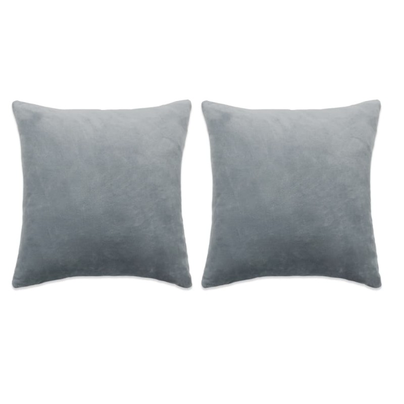 vidaXL Kissen 2 Stk. Stoff 60x60 cm Grau vidaXL Kissen 2 Stk. Stoff 60x60 cm Grau