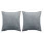vidaXL Kissen 2 Stk. Stoff 60x60 cm Grau vidaXL Kissen 2 Stk. Stoff 60x60 cm Grau