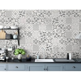 Grosfillex Wandfliesen Accent 9 Stk. 15,4x120 cm Andaluz Grau