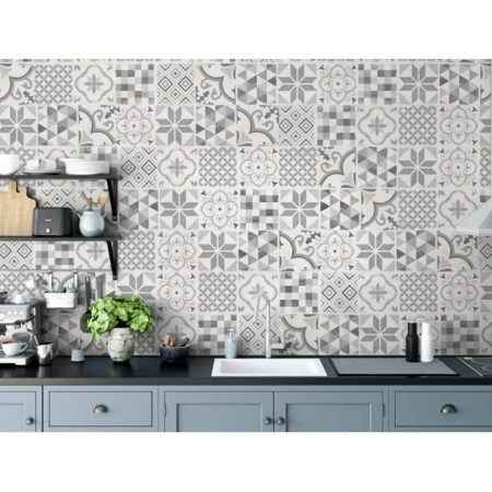 Grosfillex Wandfliesen Accent 9 Stk. 15,4x120 cm Andaluz Grau