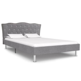 vidaXL Bettgestell Hellgrau Stoff 120×200 cm