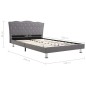 vidaXL Bettgestell Hellgrau Stoff 120×200 cm vidaXL Bettgestell Hellgrau Stoff 120×200 cm