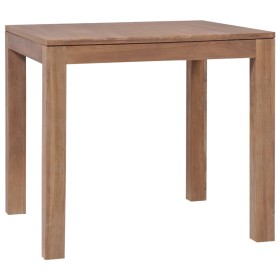 vidaXL Esstisch Massivholz Teak mit Natürlichem Finish 82x80x76 cm