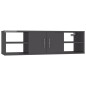 vidaXL Wandregal Hochglanz-Grau 102x30x29 cm Holzwerkstoff