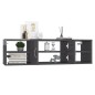 vidaXL Wandregal Hochglanz-Grau 102x30x29 cm Holzwerkstoff