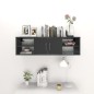 vidaXL Wandregal Hochglanz-Grau 102x30x29 cm Holzwerkstoff