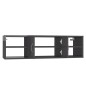 vidaXL Wandregal Hochglanz-Grau 102x30x29 cm Holzwerkstoff