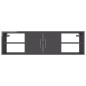 vidaXL Wandregal Hochglanz-Grau 102x30x29 cm Holzwerkstoff