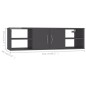 vidaXL Wandregal Hochglanz-Grau 102x30x29 cm Holzwerkstoff
