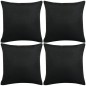vidaXL Kissenbezüge 4 Stk. Leinenoptik Schwarz 40x40 cm vidaXL Kissenbezüge 4 Stk. Leinenoptik Schwarz 40x40 cm