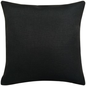 vidaXL Kissenbezüge 4 Stk. Leinenoptik Schwarz 40x40 cm