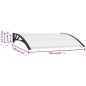 vidaXL Türvordach 150×100 cm PC vidaXL Türvordach 150×100 cm PC