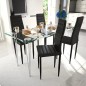 vidaXL Esszimmerstühle 4 Stk. Schwarz Kunstleder vidaXL Esszimmerstühle 4 Stk. Schwarz Kunstleder