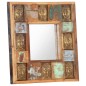 vidaXL Spiegel mit Buddha-Verzierung 50x50 cm Recyceltes Massivholz vidaXL Spiegel mit Buddha-Verzierung 50x50 cm Recyceltes Massivholz