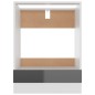 vidaXL Herdumbauschrank Hochglanz-Grau 60x46x81,5 cm Holzwerkstoff vidaXL Herdumbauschrank Hochglanz-Grau 60x46x81,5 cm Holzwerkstoff