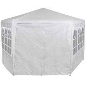 vidaXL Festzelt mit 6 Seitenwänden Weiß 2x2 m 
