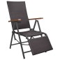 vidaXL Liegestuhl Poly Rattan Braun vidaXL Liegestuhl Poly Rattan Braun