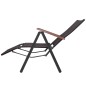 vidaXL Liegestuhl Poly Rattan Braun vidaXL Liegestuhl Poly Rattan Braun