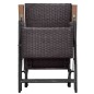 vidaXL Liegestuhl Poly Rattan Braun vidaXL Liegestuhl Poly Rattan Braun