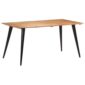 vidaXL Esstisch mit Baumkanten 160x80x75 cm Massivholz Akazie