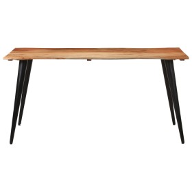 vidaXL Esstisch mit Baumkanten 160x80x75 cm Massivholz Akazie