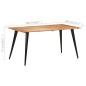vidaXL Esstisch mit Baumkanten 160x80x75 cm Massivholz Akazie vidaXL Esstisch mit Baumkanten 160x80x75 cm Massivholz Akazie