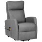 vidaXL Massagesessel mit Aufstehhilfe Hellgrau Stoff vidaXL Massagesessel mit Aufstehhilfe Hellgrau Stoff