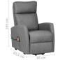 vidaXL Massagesessel mit Aufstehhilfe Hellgrau Stoff vidaXL Massagesessel mit Aufstehhilfe Hellgrau Stoff