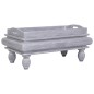 vidaXL Couchtisch Grau 90 x 50 x 40 cm Massivholz Mahagoni vidaXL Couchtisch Grau 90 x 50 x 40 cm Massivholz Mahagoni