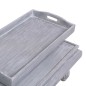 vidaXL Couchtisch Grau 90 x 50 x 40 cm Massivholz Mahagoni vidaXL Couchtisch Grau 90 x 50 x 40 cm Massivholz Mahagoni
