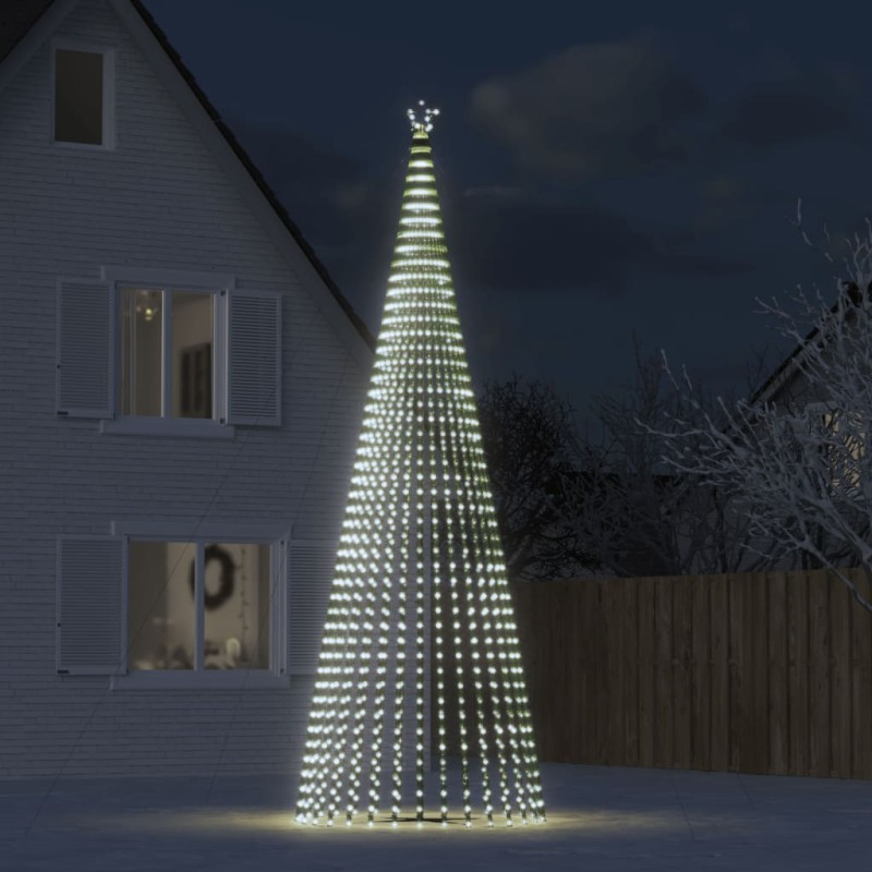 vidaXL Weihnachtsbaum Kegelform 1544 LEDs Kaltweiß 500 cm vidaXL Weihnachtsbaum Kegelform 1544 LEDs Kaltweiß 500 cm