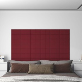 vidaXL Wandpaneele 12 Stk. Weinrot 30x15 cm Samt 0,54 m²
