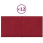 vidaXL Wandpaneele 12 Stk. Weinrot 30x15 cm Samt 0,54 m² vidaXL Wandpaneele 12 Stk. Weinrot 30x15 cm Samt 0,54 m²