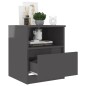vidaXL Nachttische 2 Stk. Hochglanz-Grau 40x40x50 cm Holzwerkstoff vidaXL Nachttische 2 Stk. Hochglanz-Grau 40x40x50 cm Holzwerkstoff