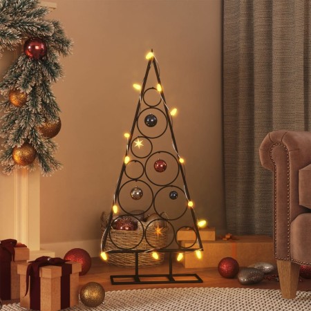 vidaXL Metall-Weihnachtsbaum für Dekorationen Schwarz 90 cm
