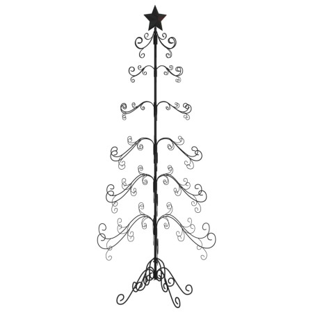 vidaXL Metall-Weihnachtsbaum für Dekorationen Schwarz 180 cm